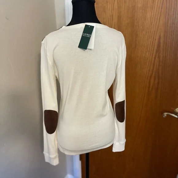 Ralph Lauren Cream Long Sleeve Top - Picture 5 of 7